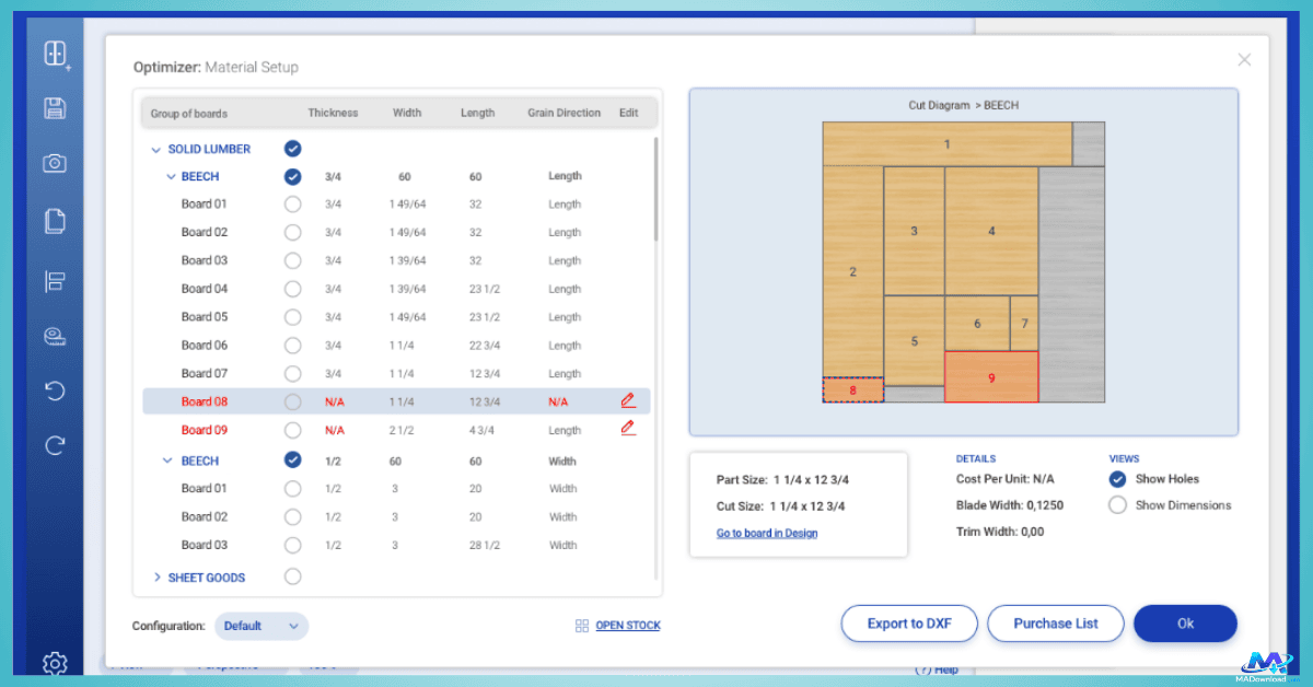 تحميل برنامج CutList Optimizer للكمبيوتر